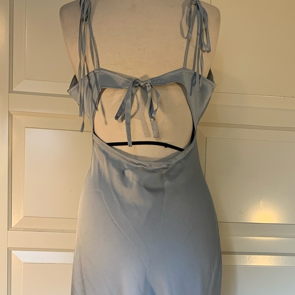 Abercrombie Baby Blue Satin Summer Dress - Picture 5 of 6